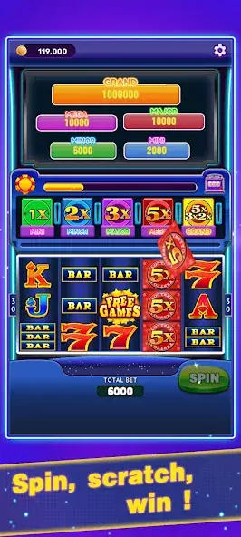 Скачать Scratch Frenzy Slot Взлом [МОД Бесконечные монеты] + [МОД Меню] MOD APK на Андроид