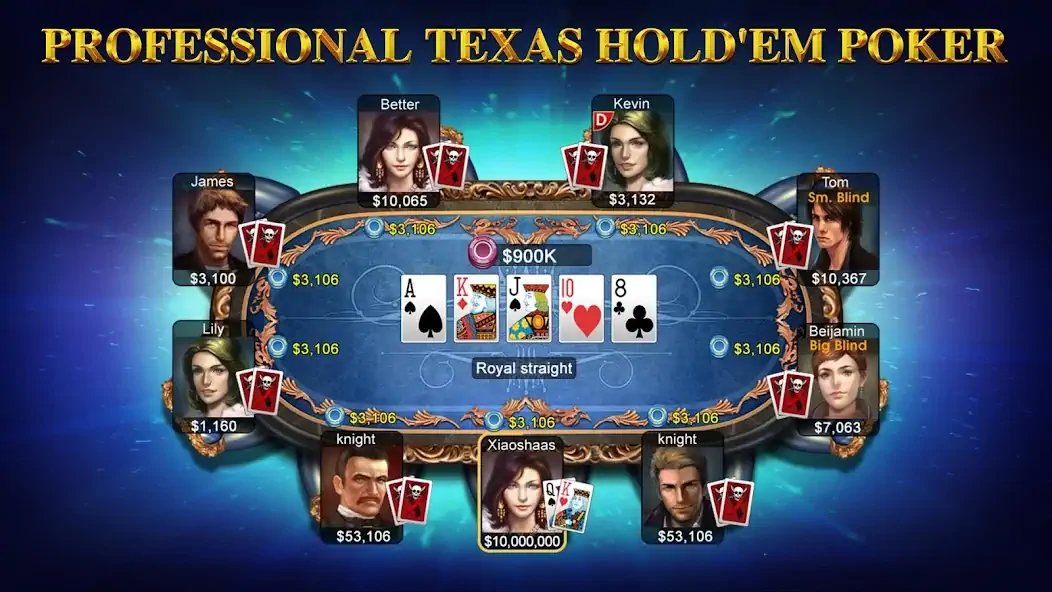Скачать DH Texas Poker Взлом [МОД Бесконечные деньги] + [МОД Меню] MOD APK на Андроид