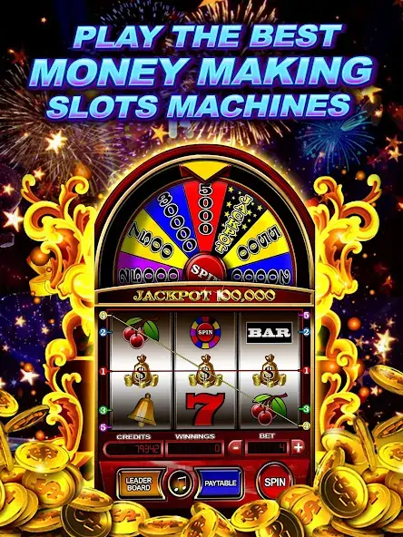 Скачать Money Wheel Slot Machine Game Взлом [МОД Много монет] + [МОД Меню] MOD APK на Андроид