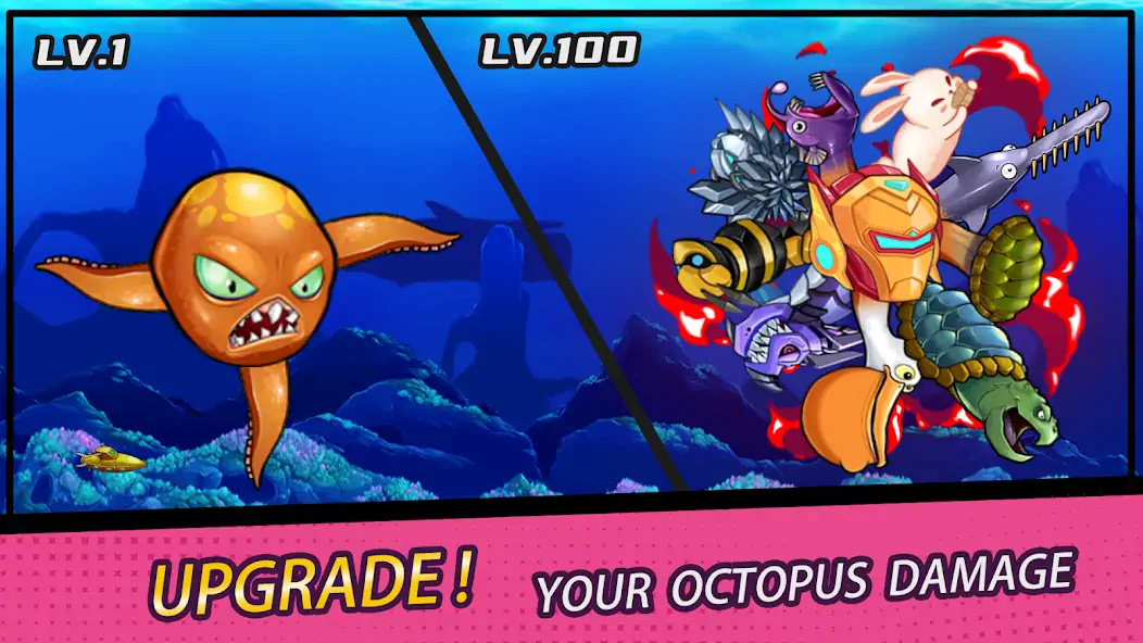 Скачать Crazy Octopus Взлом [МОД Бесконечные монеты] + [МОД Меню] MOD APK на Андроид