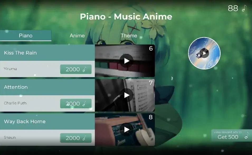 Скачать Piano Tile - The Music Anime Взлом [МОД Много денег] + [МОД Меню] MOD APK на Андроид