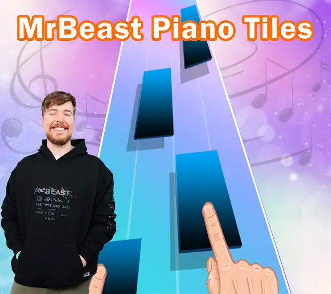 Скачать MrBeast piano Tiles Challenge Взлом [МОД Бесконечные деньги] + [МОД Меню] MOD APK на Андроид