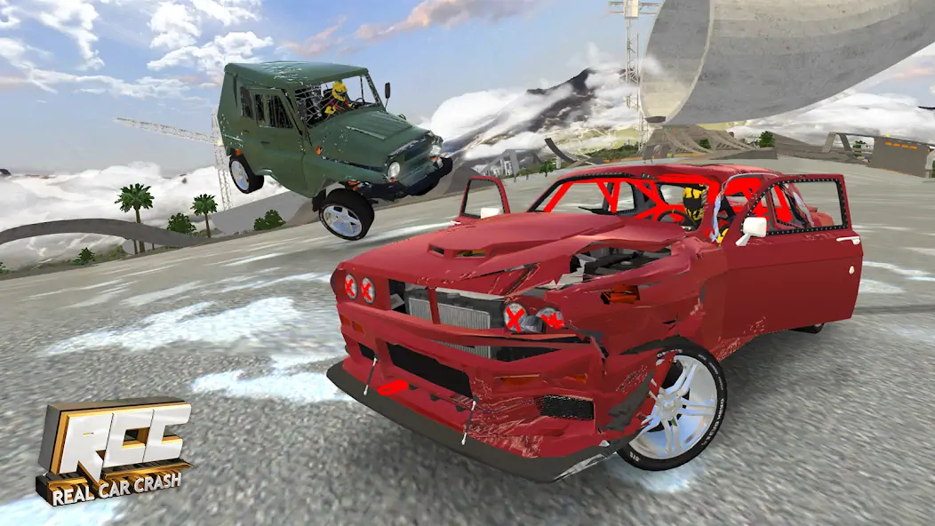 Скачать RCC - Real Car Crash Simulator Взлом [МОД Много монет] + [МОД Меню] MOD APK на Андроид