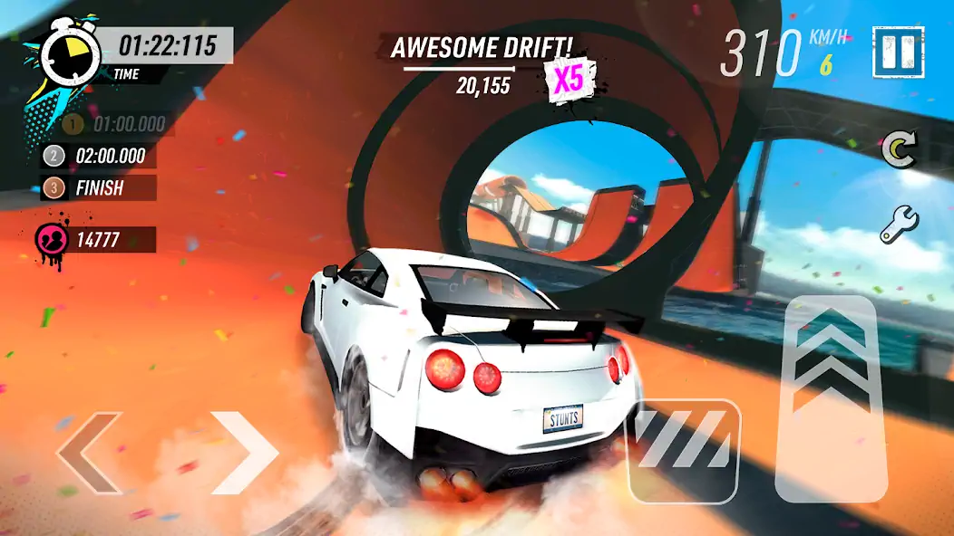 Скачать Car Stunt Races: Mega Ramps Взлом [МОД Много монет] + [МОД Меню] MOD APK на Андроид