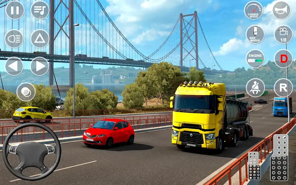 Скачать Euro Truck Transport Simulator Взлом [МОД Много монет] + [МОД Меню] MOD APK на Андроид