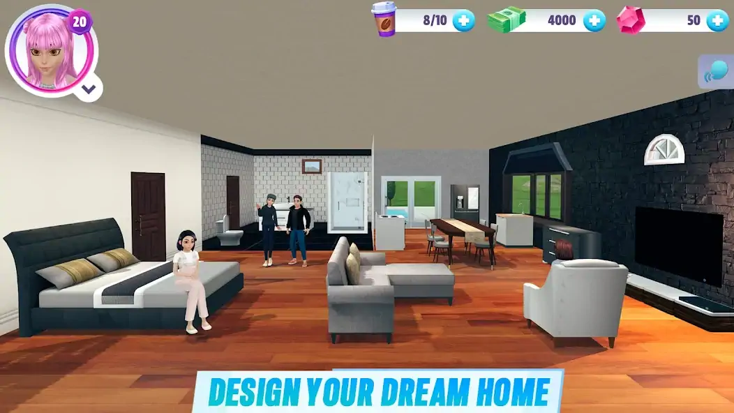 Скачать Virtual Sim Story: Dream Life Взлом [МОД Много монет] + [МОД Меню] MOD APK на Андроид