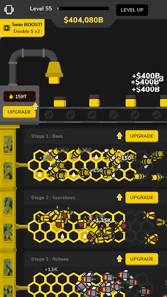 Скачать Пчелиная фабрика Взлом [МОД Много денег] + [МОД Меню] MOD APK на Андроид