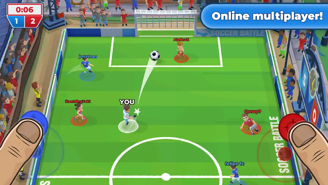Скачать Футбол: Soccer Battle Взлом [МОД Бесконечные деньги] + [МОД Меню] MOD APK на Андроид