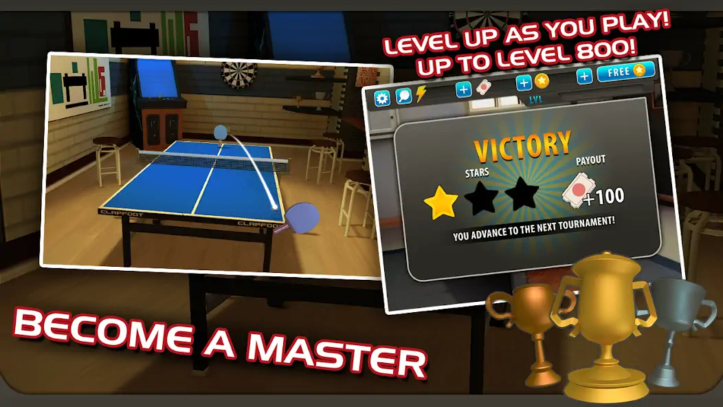 Скачать Ping Pong Masters Взлом [МОД Много денег] + [МОД Меню] MOD APK на Андроид