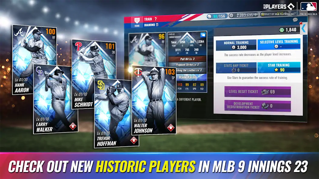 Скачать MLB 9 Innings 23 Взлом [МОД Бесконечные монеты] + [МОД Меню] MOD APK на Андроид