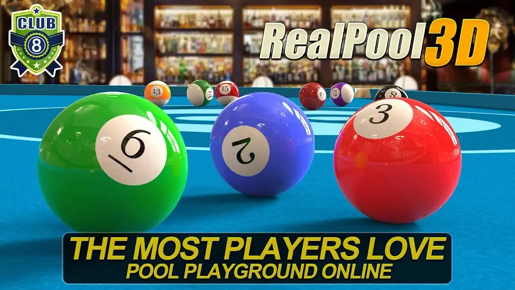 Скачать Real Pool 3D Online 8Ball Game Взлом [МОД Бесконечные монеты] + [МОД Меню] MOD APK на Андроид