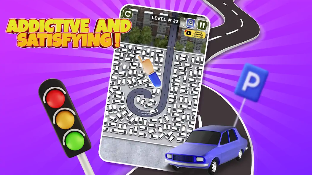 Скачать Parking Jam: Car Parking Games Взлом [МОД Бесконечные деньги] + [МОД Меню] MOD APK на Андроид