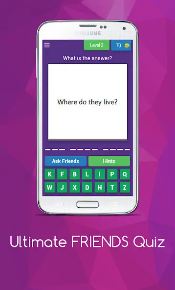 Скачать Ultimate FRIENDS Quiz Взлом [МОД Много денег] + [МОД Меню] MOD APK на Андроид
