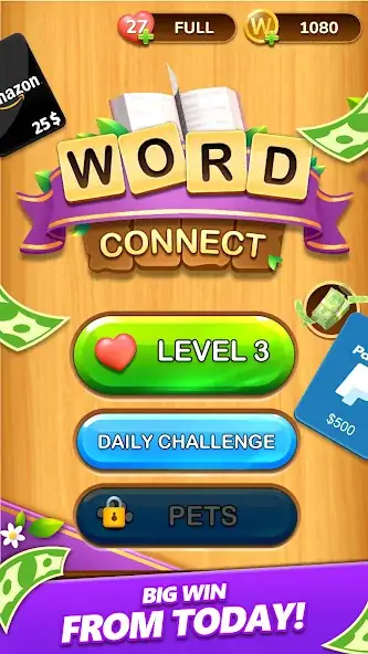 Скачать Word Connect - Lucky Puzzle Ga Взлом [МОД Много денег] + [МОД Меню] MOD APK на Андроид